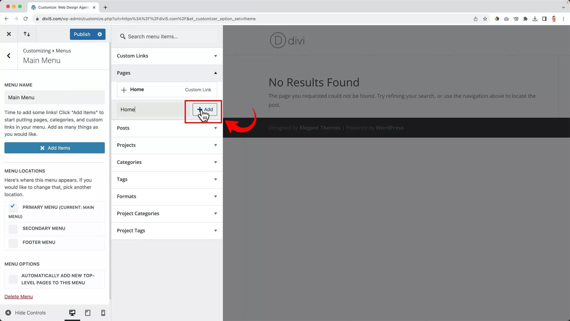 Divi Theme Tutorial: Complete WordPress Website Setup add menu items on WordPress